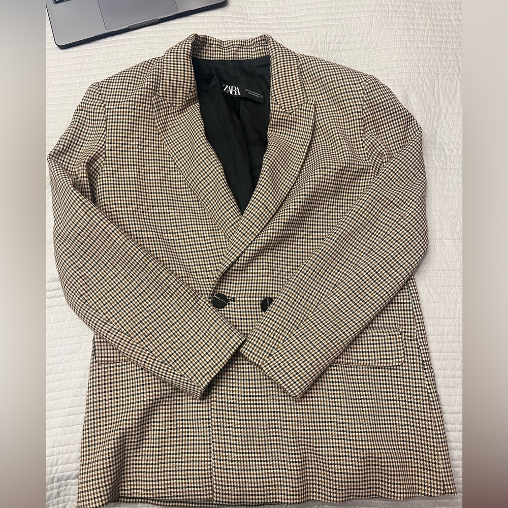 Zara Houndstooth Blazer
